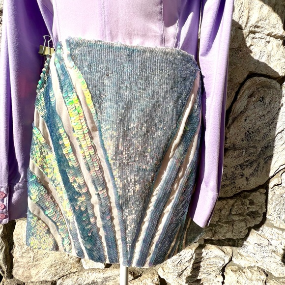 NWT Marciano Sequin Mini Skirt Size 8 - Picture 7 of 14